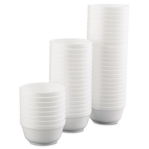 Dart Insulated Foam Bowls, 12 oz, White, 50/Pack, 20 Packs/Carton (12B32)