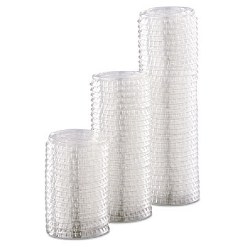 Dart Portion/Souffle Cup Lids, Fits 0.5 oz to 1 oz Portion Cups, Plastic, Clear, 125/Pack, 20 Packs/Carton (PL100N)