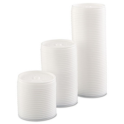 Dart Sip Thru Lids, Fits 6 oz to 10 oz Cups, White, 100/Pack, 10 Packs/Carton (8UL)