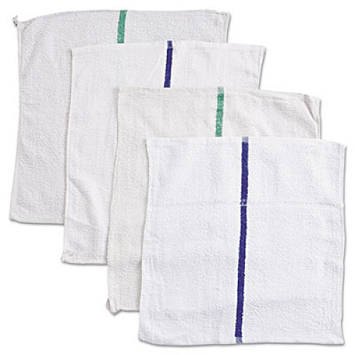 HOSPECO Counter Cloth/Bar Mop, 15.5 x 17, White, Cotton, 60/Carton (536605DZBX)