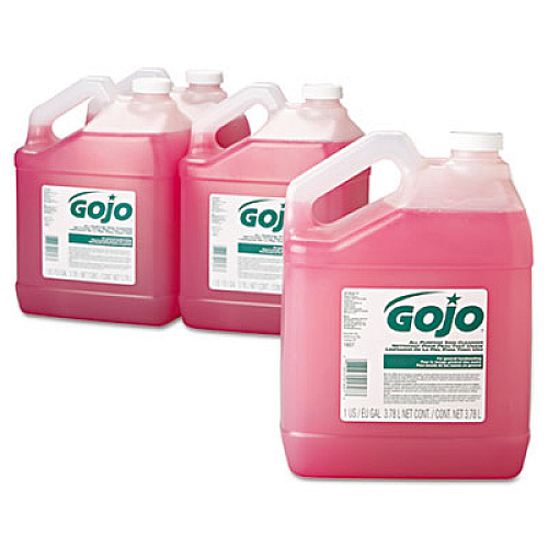 GOJO Bulk Pour All-Purpose Pink Lotion Soap, Floral, 1 gal Bottle, 4/Carton (180704)