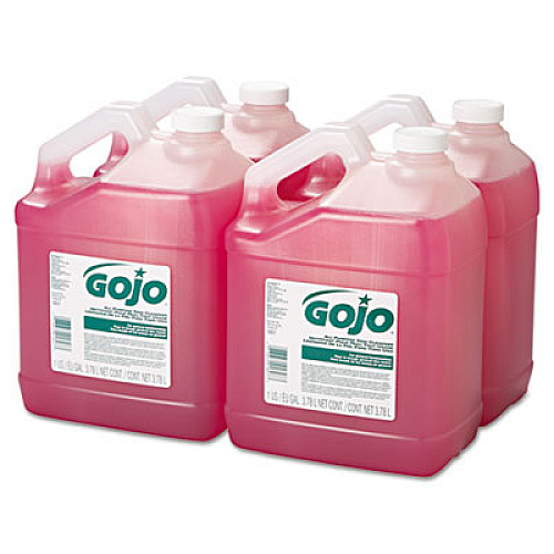 GOJO Bulk Pour All-Purpose Pink Lotion Soap, Floral, 1 gal Bottle, 4/Carton (180704)