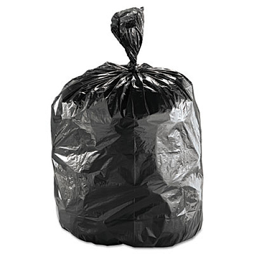 FlexSol LOW DENSITY ECONOMY ECOSAC, 60 GAL, 1.54 MIL, 38" X 60", BLACK, 100/CARTON (ECO60XH)