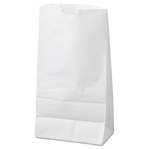 Ross & Wallace Paper Products Grocery Paper Bags, 6# Size, 35# Basis Weight, 5.88" x 3.63" x 11", White, 500/Bundle (GW6500)