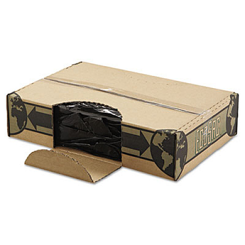 FlexSol LOW DENSITY ECONOMY ECOSAC, 60 GAL, 1.54 MIL, 38" X 60", BLACK, 100/CARTON (ECO60XH)