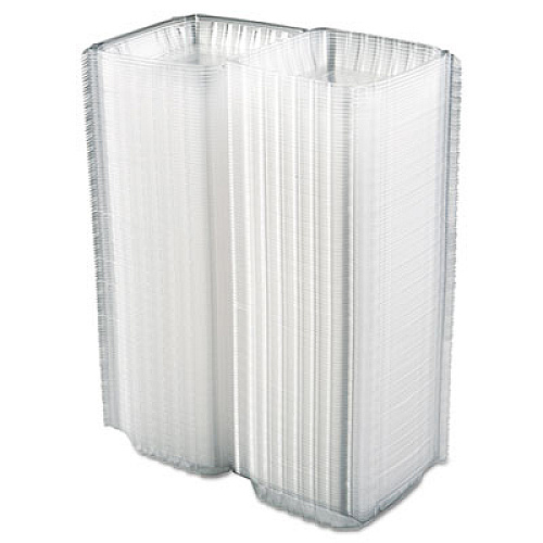 Dart ClearSeal Hinged-Lid Plastic Containers, 8.3 x 8.3 x 3, Clear, Plastic, 250/Carton (C90PST1)