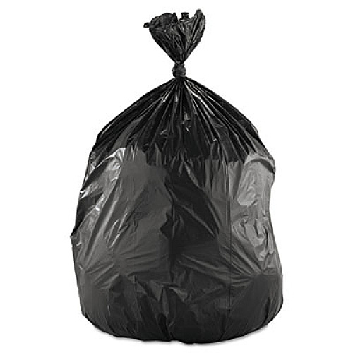 Boardwalk High-Density Can Liners, 60 gal, 14 microns, 38" x 58", Black, 200/Carton (BWK385817BLK)