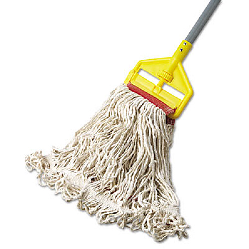 Rubbermaid Commercial Swinger Loop Wet Mop Head, Large, Cotton/Synthetic, White, 6/Carton (C153WHI)