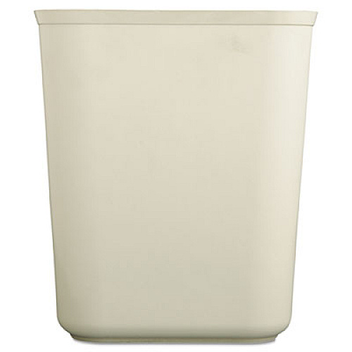 Rubbermaid Commercial Fire-Resistant Wastebasket, Rectangular, Fiberglass, 1.75 gal, Beige (2540BEI)