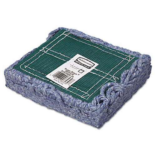 Rubbermaid Commercial Super Stitch Blend Mop Head, Cotton/Synthetic, Medium, Blue, 6/Carton (D252BLU)