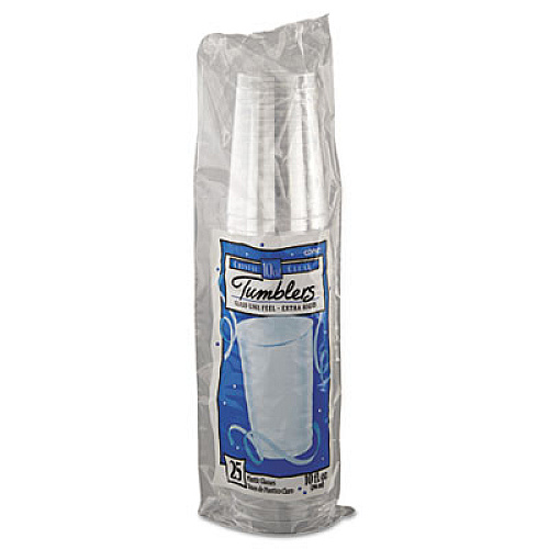 WNA Comet Plastic Tumblers, 10 oz, Clear, 25/Pack, 20 Packs/Carton (T10)