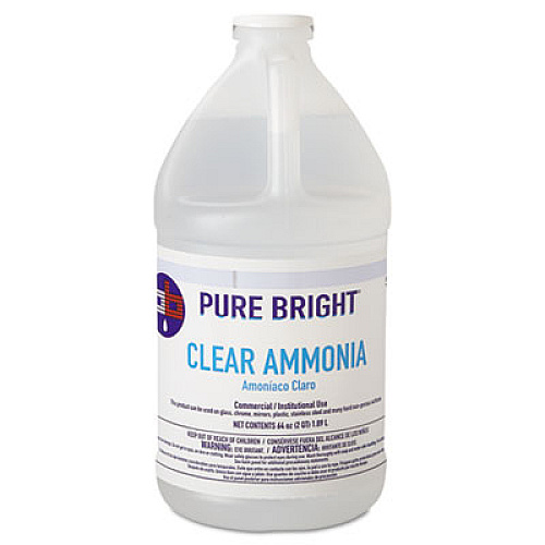 Pure Bright Clear Ammonia, 64 oz Bottle, 8/Carton (19703575033)