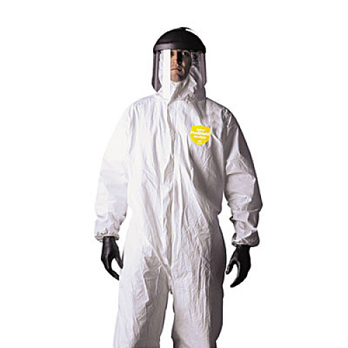 DuPont Tyvek Elastic-Cuff Hooded Coveralls W/boots, White, Large, 25/carton (TY122SL)