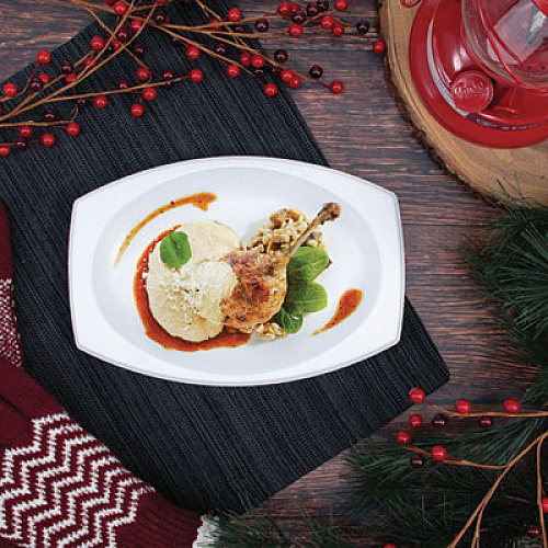 Dart Quiet Classic Laminated Foam Dinnerware, Platter, 6.7 x 9.8, White, 500/Carton (9PRWQR)
