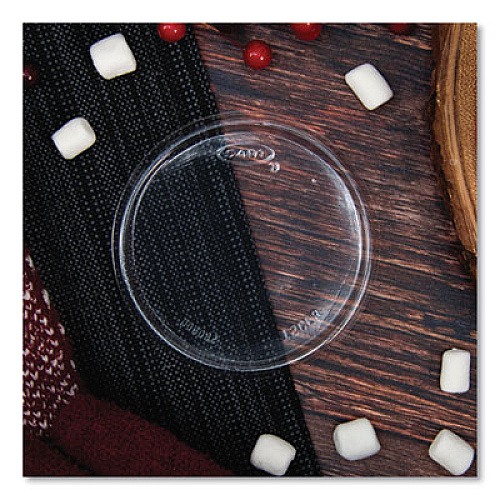 SOLO Non-Vented Cup Lids, Fits 10 oz to 14 oz Hot Cups/6 oz to 8 oz Food Containers/6 oz Bowls; Plastic, Clear, 1,000/Carton (12CLR)