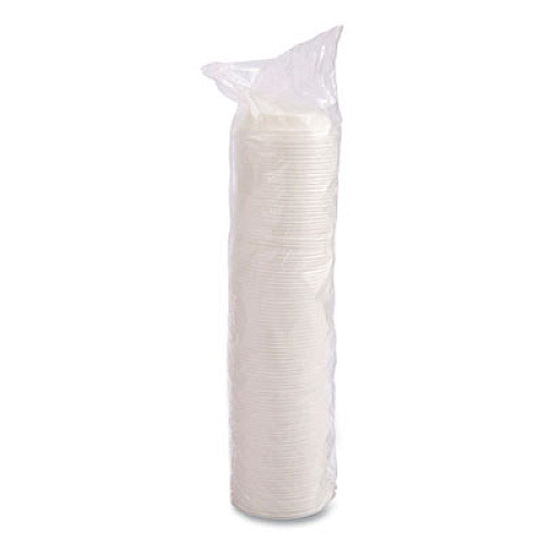 SOLO Cappuccino Dome Sipper Lids, Fits 12 oz Hot Cups, Plastic, White, 1,000/Carton (12EL)