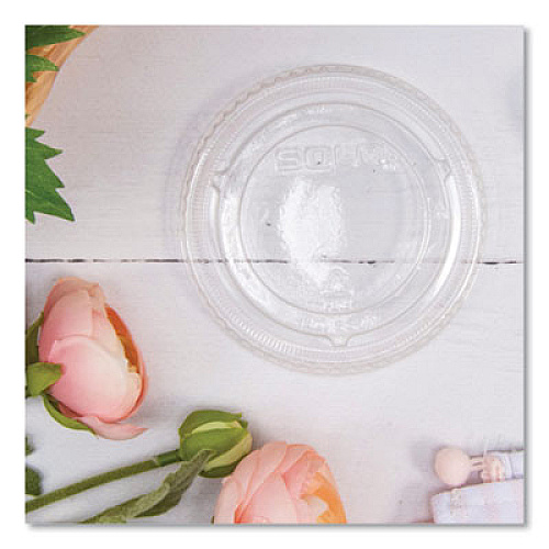 SOLO Non-Vented Cup Lids, Fits 9 oz to 22 oz Cold Cups, Plastic, Clear, 1,000/Carton (662TP)