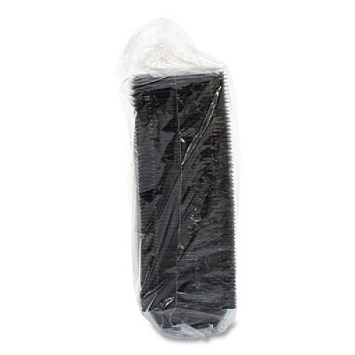 Dart PresentaBowls Pro Black Square Bowls, 8 oz, 5 x 5 x 1.5, Plastic, 63/Bag, 8 Bags/Carton (B8SB)