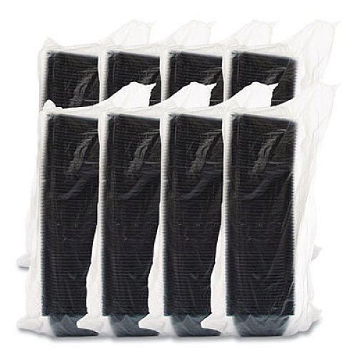 Dart PresentaBowls Pro Black Square Bowls, 12 oz, 5 x 5 x 2, Black, Plastic, 63/Bag, 8 Bags/Carton (B12SB)