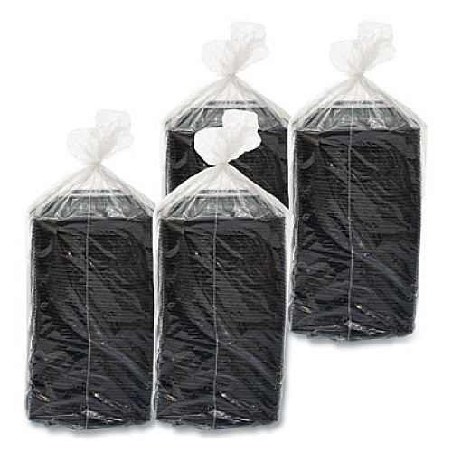 Dart PresentaBowls Pro Black Square Bowls, 24 oz, 8.5 x 8.5 x 1.8, Plastic, 63/Bag, 4 Bags/Carton (B24SB)