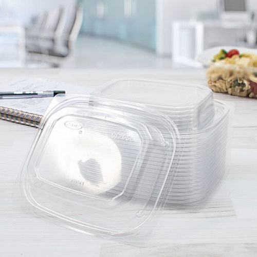 Dart ClearPac Clear Container Lids, Dome, 4.9 x 5.9, Clear, Plastic, 63/Pack, 16 Packs/Carton (C12DDLR)