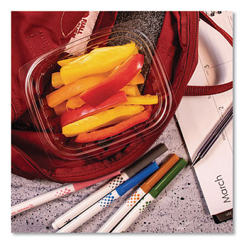 Dart ClearPac Containers, 12 oz, 4.9 x 5.9 x 2, Clear, Plastic, 63/Pack, 16 Packs/Carton (C12DER)