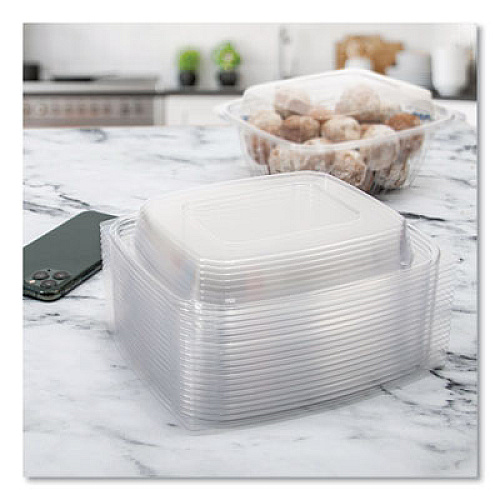 Dart ClearPac Clear Container Lids, Dome, 6.5 x 7.5, Clear, Plastic, 63/Pack, 8 Packs/Carton (C32DDLR)