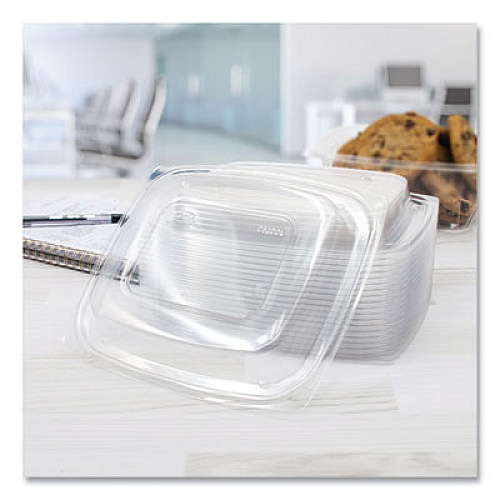 Dart ClearPac Clear Container Lids, Dome, 6.5 x 7.5, Clear, Plastic, 63/Pack, 8 Packs/Carton (C32DDLR)