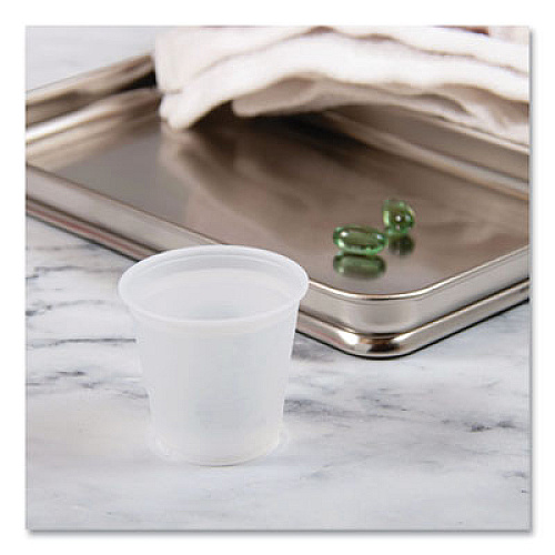 Dart High-Impact Polystyrene Cold Cups, 3.5 oz, Plastic, Translucent, 100/Sleeve, 25 Sleeves/Carton (Y35)