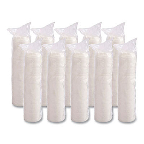 SOLO Cappuccino Dome Sipper Lids, Fits 12 oz Hot Cups, Plastic, White, 1,000/Carton (12EL)