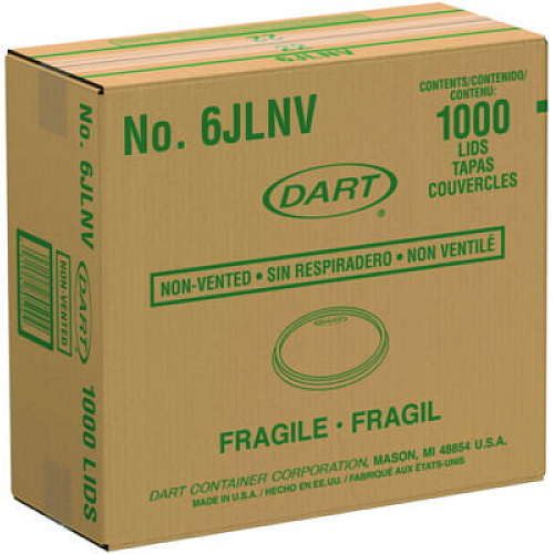 SOLO Non-Vented Cup Lids, Fits 6 oz Hot Cups/2 oz to 4 oz Food Containers, Plastic, Translucent, 1,000/Carton (6JLNV)