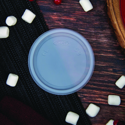 SOLO Non-Vented Cup Lids, Fits 6 oz Hot Cups/2 oz to 4 oz Food Containers, Plastic, Translucent, 1,000/Carton (6JLNV)