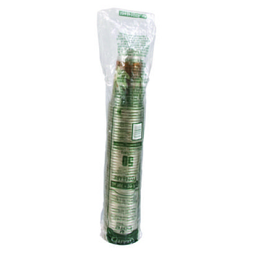 Dart Bare Eco-Forward RPET Cold Cups, 24 oz, Plastic, Clear/Green/Orange, 50/Pack, 12 Packs/Carton (RTD24BARE)