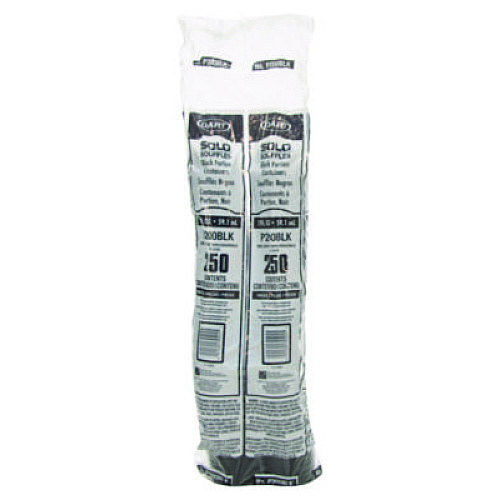 Dart Polystyrene Portion Cups, 2 oz, Plastic, Black, 250/Bag, 10 Bags/Carton (P200BLK)