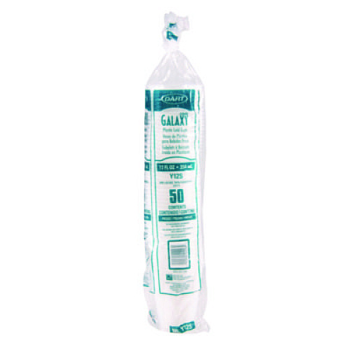 Dart High-Impact Polystyrene Squat Cold Cups, 12 oz, Plastic, Translucent, 50/Pack (Y12SPK)