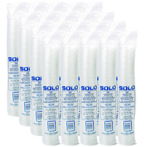 Dart Portion/Souffle Cup Lids, Fits 3.25 oz to 9 oz Portion Cups, Plastic, Clear, 125/Pack, 20 Packs/Carton (PL4N)