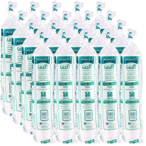Dart High-Impact Polystyrene Squat Cold Cups, 12 oz, Plastic, Translucent, 50/Pack (Y12SPK)