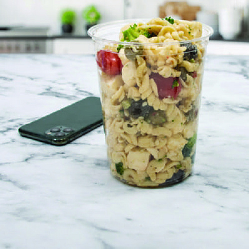 Dart Microgourmet Plastic Deli Container, 32 oz, 4.7" Diameter x 5.7" h, Clear, 500/Carton (MN320100)