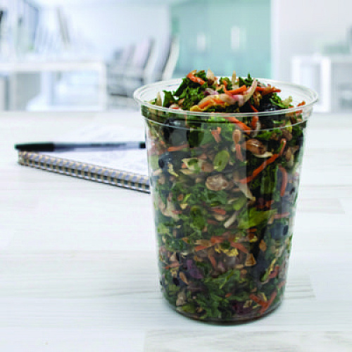 Dart Microgourmet Plastic Deli Container, 32 oz, 4.7" Diameter x 5.7" h, Clear, 500/Carton (MN320100)