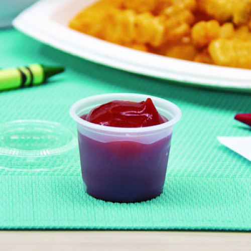 Dart Polystyrene Portion Cups, 1 oz, Plastic, Translucent, 2,500/Carton (P100N)