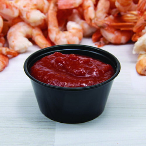 Dart Polystyrene Portion Cups, 3.25 oz, Plastic, Black, 250/Bag, 10 Bags/Carton (P325BLK)