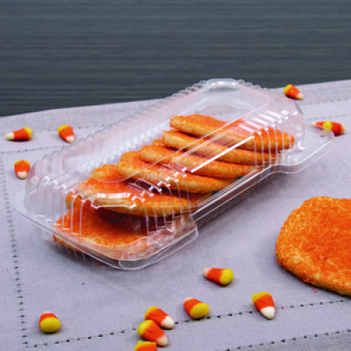 Dart StayLock Clear Hinged Lid Containers, 4.5 x 8.5 x 2.1, Clear, Plastic, 250/Carton (PET18UT1)