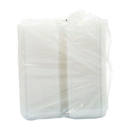 Dart StayLock Clear Hinged Lid Containers, Oblong, 6.81 x 9.4 x 3.1, Plastic, 125/Bag, 2/Carton (C40UT1)