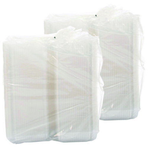 Dart StayLock Clear Hinged Lid Containers, Oblong, 6.81 x 9.4 x 3.1, Plastic, 125/Bag, 2/Carton (C40UT1)