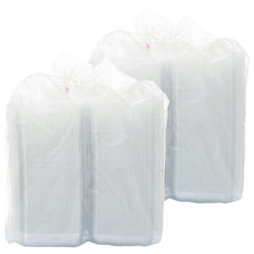 Dart StayLock Clear Hinged Lid Containers, 7.8 x 8.3 x 3, Clear, Plastic, 125/Bag, 2 Bags/Carton (C51UT1)