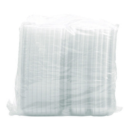 Dart ClearSeal Hinged-Lid Plastic Containers, 8.25 x 8.25 x 3, Clear, Plastic, 125/Pack, 2 Packs/Carton (C90PST3)