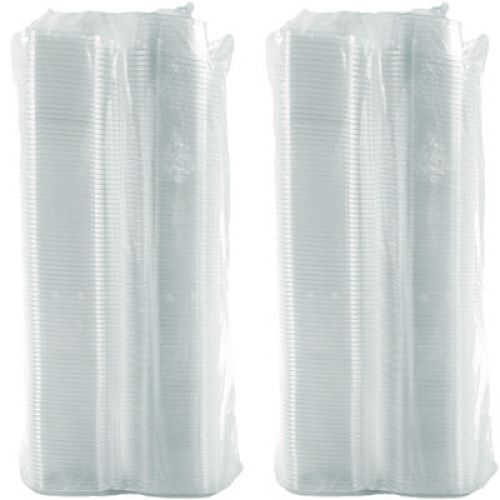 Dart ClearPac SafeSeal Tamper-Resistant/Evident Containers, Domed Lid, 12 oz, Clear, Plastic, 100/Bag, 2 Bags/Carton (CH12DED)