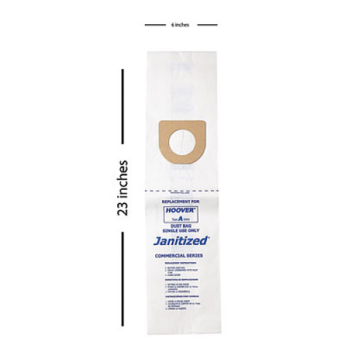 Janitized Vacuum Filter Bags Designed to Fit Hoover Type A, 36/Carton (JANHVA3)