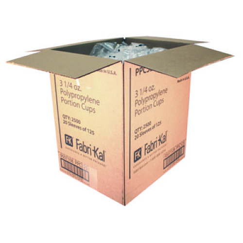 Fabri-Kal Portion Cups, 3.25 oz, Plastic, Clear, 2,500/Carton (PPC325)