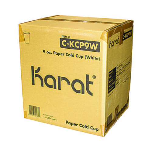 Karat Double Poly Paper Cold Cups, 9 oz, White, 1,000/Carton (CKCP9W)